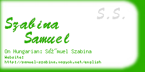 szabina samuel business card